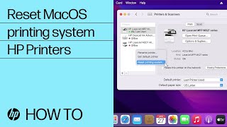 How to reset the printing system in MacOS | HP Printers | HP Support