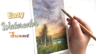 Effortless Watercolor Sunset: Step-by-Step Atmosphere Magic