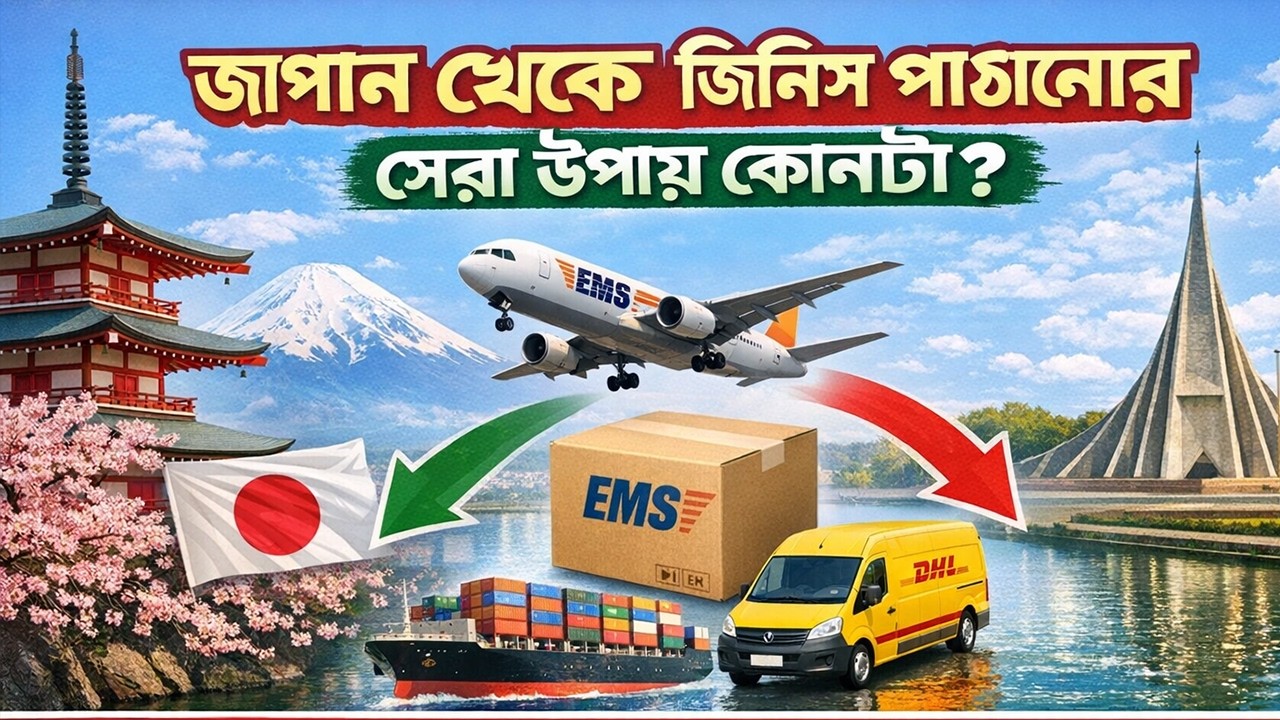 জাপান থেকে কোন মাধ্যমে জিনিস পাঠালে ভালো?