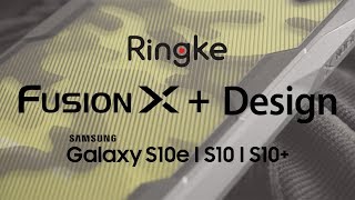 Ringke Fusion X Samsung Galaxy S10E Hoesje Camo Zwart Hoesjes