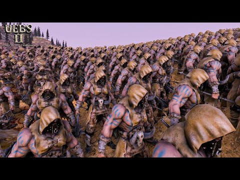 22000 Wild Mans VS 23000 Orcs .Ultimate Epic Battle Simulator 2. UEBS 2