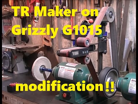 TR Maker belt grinder attachment mounted on a Grizzly G1015 knife maker... MODIFICATION!!