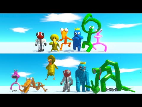 Rainbow friends vs workshop itself animal revolt battle simulator