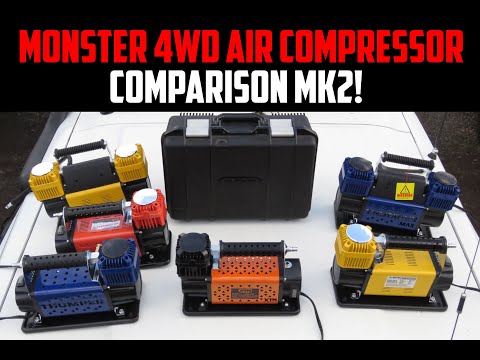 MONSTER 4WD Air Compressor Comparison MK2! - ARB v Thumper v XTM v Ridge Ryder v Juice Boss!!