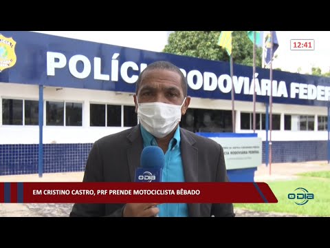 Em Cristino Castro, PRF prende motociclista bêbado 31 03 2022