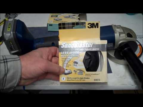 How To Install 3M Sandblaster Disc On Your Angle Grinder and Review