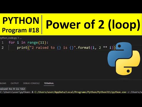 Python Program 18 Display Powers Of 2 Using For Loop In Python