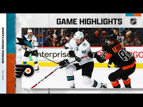 Sharks @ Flyers 1/8/22 | NHL Highlights