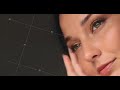 Elegant Beauty Close Up With Golden Makeup And Natural Skin Texture
