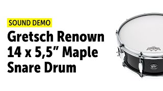 Video thumbnail for Gretsch Renown 14x5,5 Maple Snare Drum - Sound Demo by Drums Bonedo