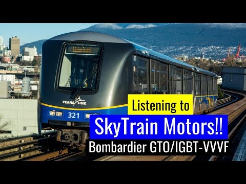 [1080p] [60fps] Bombardier GTO/IGBT-VVVF! Mitsubishi IGBT-VVVF?? Listen to All SkyTrain Motors!