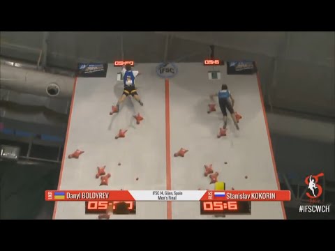 IFSC Climbing World Championships Gijón 2014   Speed   Final   Men   New world record 5 60 sec Segme