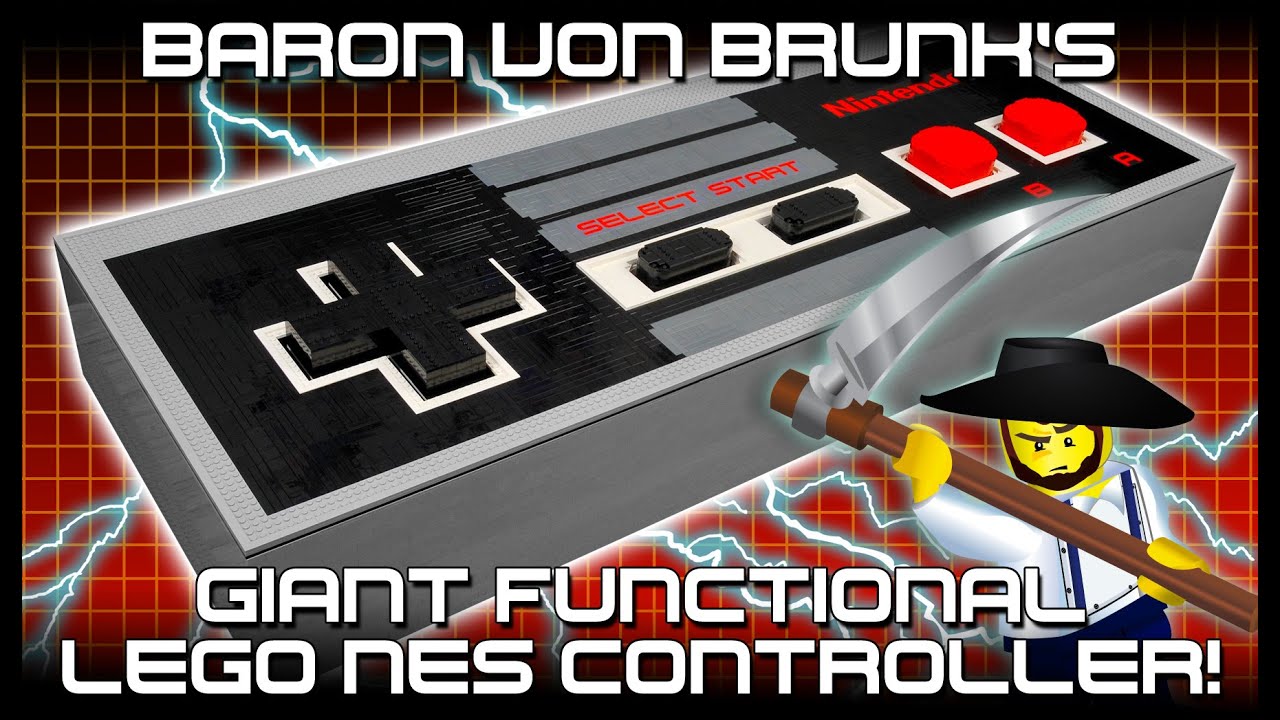 Baron von Brunk's Giant Functional LEGO NES Controller - YouTube