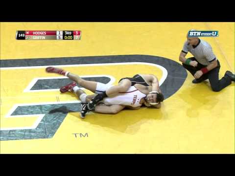 Maryland Terrapins at Purdue Boilermakers Wrestling: 149 Pounds - Wade Hodges vs. Alex Griffin