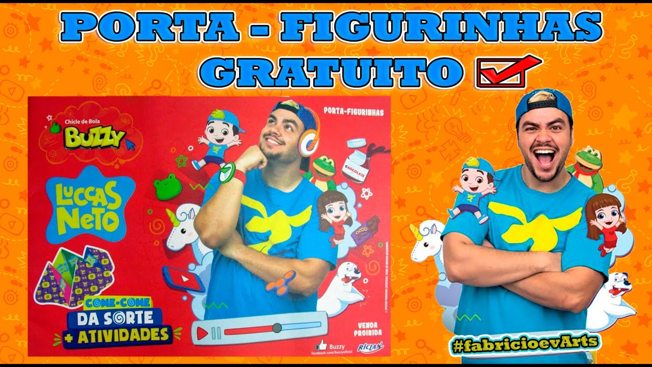 Porta figurinhas do Luccas Neto GRATUITO - Figurinhas e Atividades recreativas