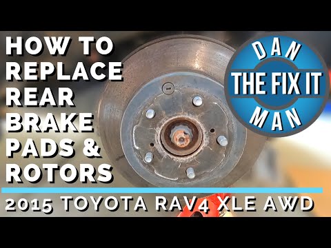 2013 - 2018 TOYOTA RAV4 - REPLACING REAR BRAKE PADS & ROTORS EASY DIY!