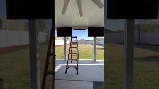 How to hang a tv on a alumawood patio cover