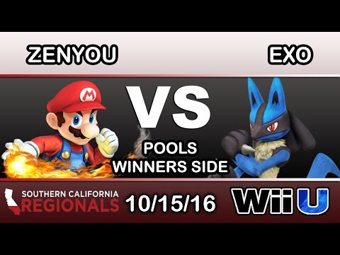 SCR 2016 - eM | Zenyou (Mario) Vs. L3 | Exo (Lucario) Pools - Smash Wii U