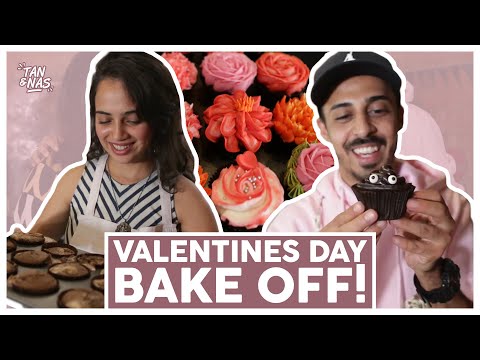Tan Vs Nas Baking Challenge | Cup Cakes | Valentines Day