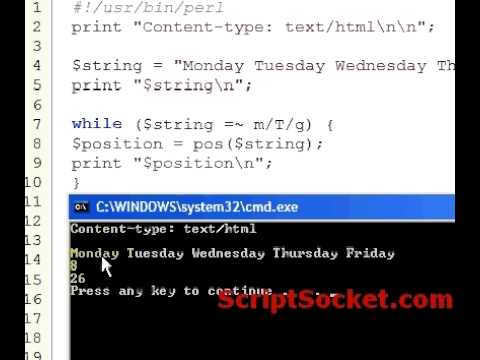 Perl Tutorial 120 - Regex: pos Function and \G Assertion