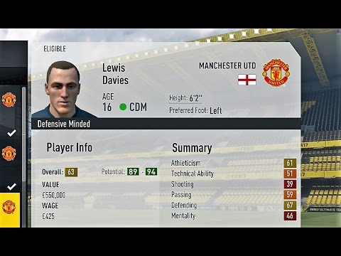"90 RATED POTENTIAL YOUTH PLAYER" - MANCHESTER UNITED CAREER MODE - FIFA 17 #17