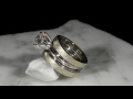video - Carved Branch Engagement Ring with Mokume Enhancer