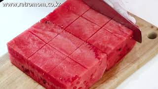 테트리스 수박 자르는 법 /수박 깔끔하게 보관하기/수박 용기/수박 보관