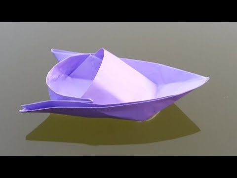 How to make a Paper Boat - Origami Speed Boat making instructions Video