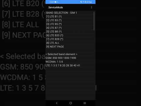Select LTE Band on Samsung (band 7 for example)