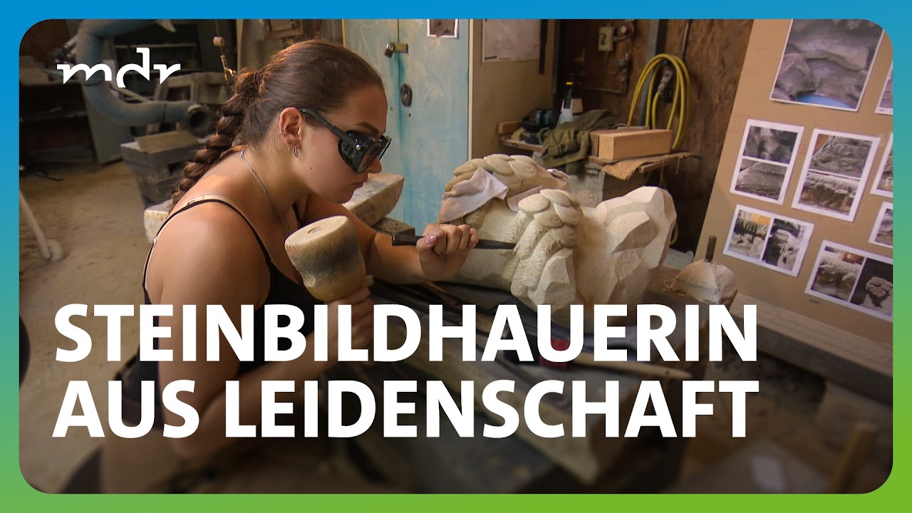 Bildhauerin haut Sandstein für den Dresdner Zwinger | MDR um 4 | MDR