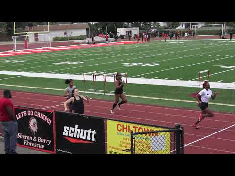 Girls 200m Heat 2 Final Orange and Black Indoor-Outdoor Challenge #3