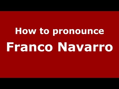 How to pronounce Franco Navarro (Spanish/Argentina) - PronounceNames.com