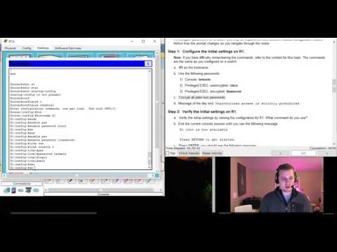 6.4.1.2 Packet Tracer - Configure Initial Router Settings