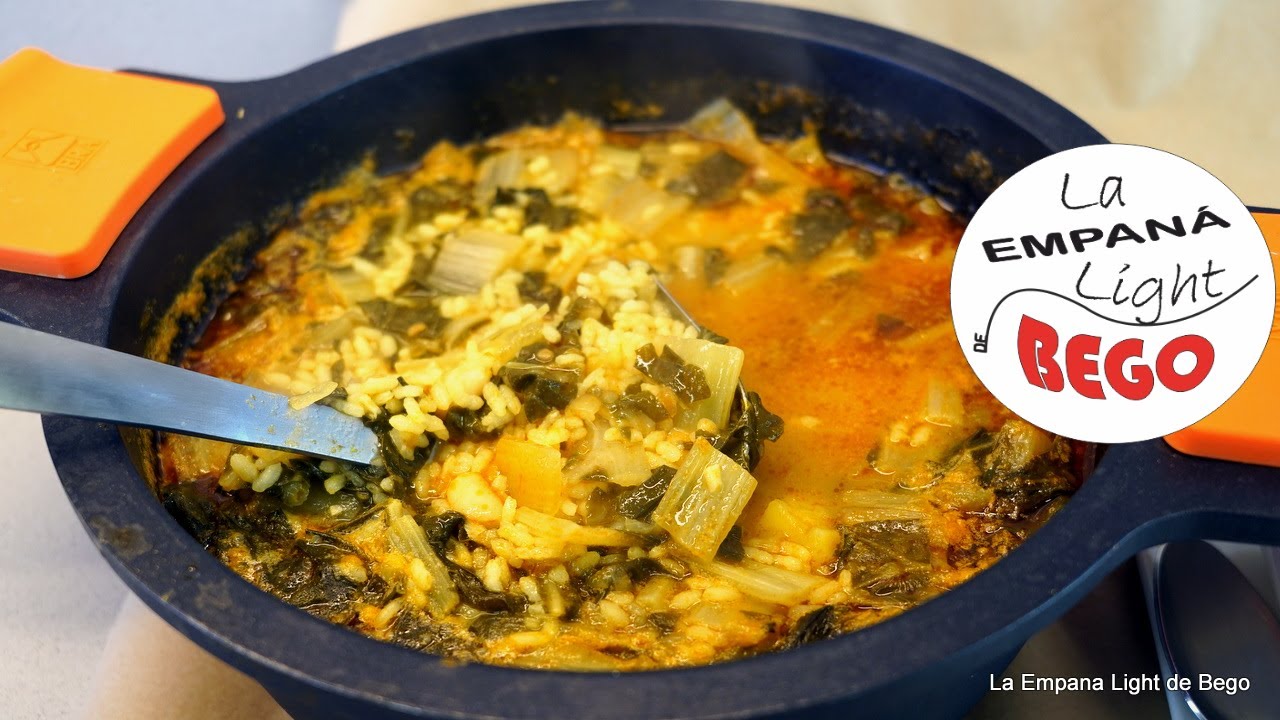 Arroz con Acelgas versión rápida. Receta tradicional Valenciana de Arròs amb bledes