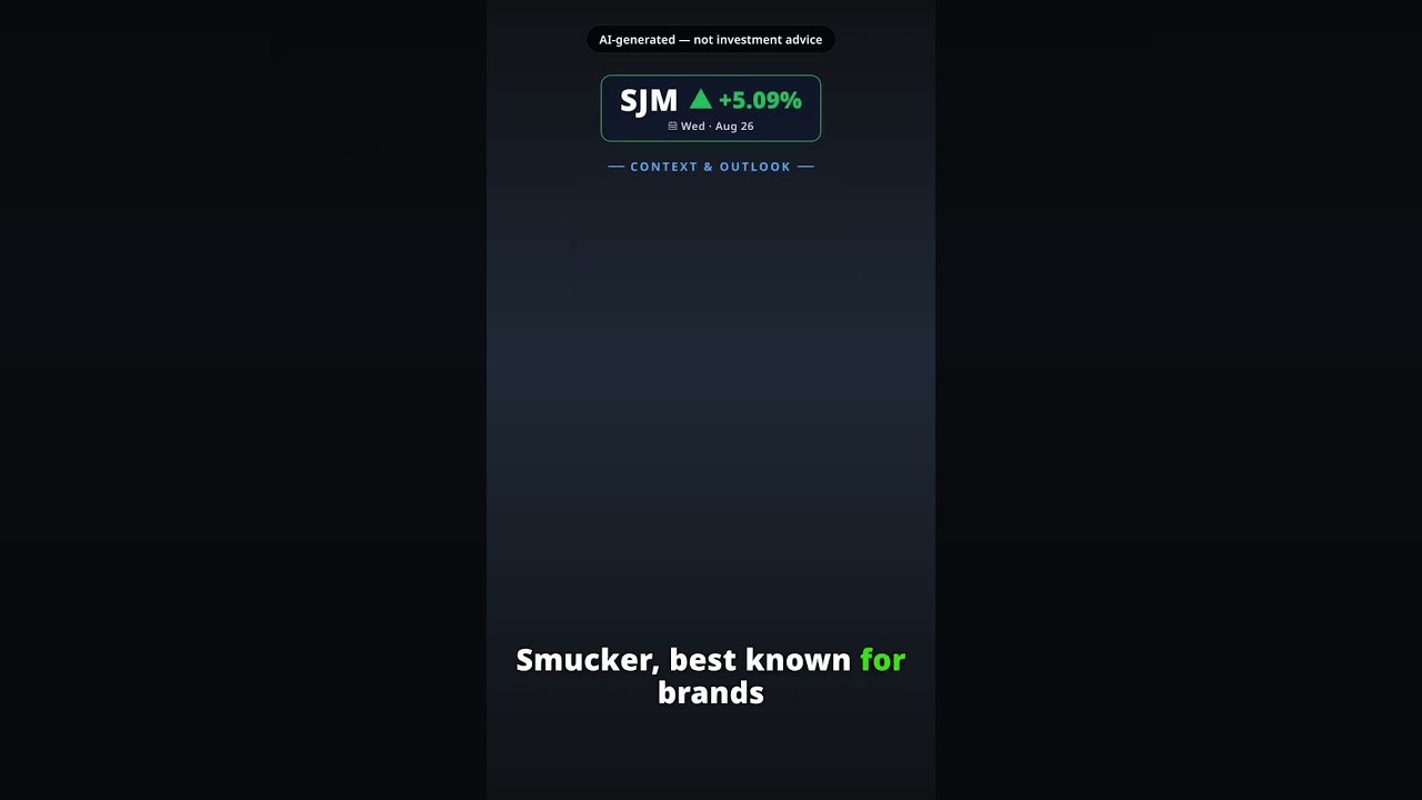 Why Is J.M. Smucker Company (The) Stock Leaping Today? SJM +5.09%