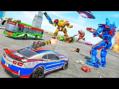 Bus Robot Car War- Robot Game Play From Android Mobile.