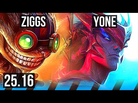 ZIGGS vs YONE (MID) | EUW Master | 25.16