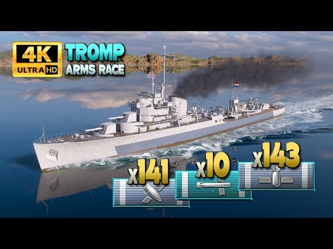 Dutch special premium Tier X destroyer Tromp in "arms race" - World of Warships