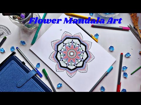 Flower Mandala Art | Mandala Art | Art by Hooria