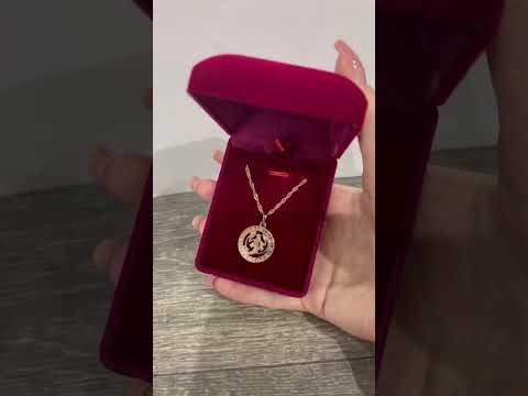 Подарок парню девушке "Знак зодиака Рак в оправе 12 знаков в золоте" колье ювелирный сплав в бархатном футляре - фото 2 - id-p1875427778