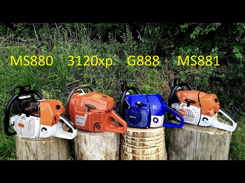 Stihl MS 881, Husqvarna 3120xp, Stihl MS 880 and FarmerTec G888 - fun with my 120cc class chainsaws!