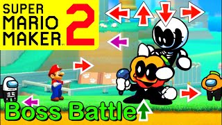 Mario Maker 2 - How to make a SKID and PUMP boss battle (Mario Maker Boss ideas)-Friday Night Funkin