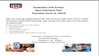Gadsden Career Center Job Corps Recruitment Fair