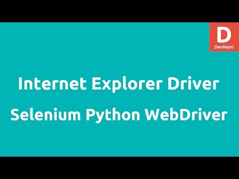 Internet Explorer Driver using Selenium 2 Python