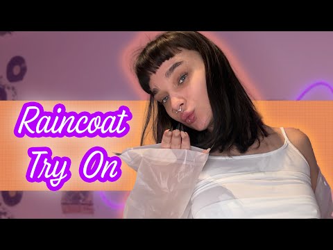 [4K] Raincoat Try-On | White Transparent Minimal Style
