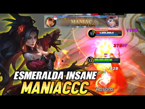 ANOTHER INSANE MANIACC FROM ESMERALDA!! - SUPER OP BUILD! - ESMERALDA TOP GLOBAL GAMEPLAY - MLBB