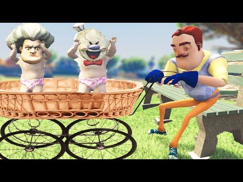 Scary Teacher and Rod Became Babies Hello Neighbor GTA 5 Series