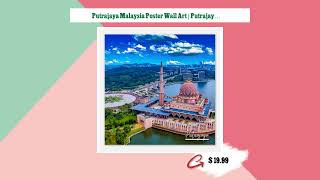 Putrajaya Malaysia Poster Wall Art | Putrajaya Home Decor | Putrajaya Skyline Print | Putrajaya P...