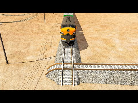 Trains vs 90 Degree Turn – BeamNG Drive