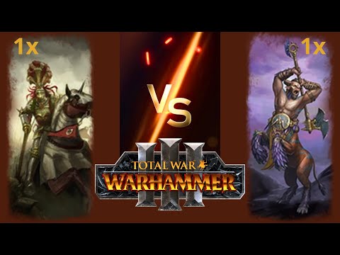 Centigores of Tzeentch vs Empire Cavalry Roster in Total War: Warhammer 3